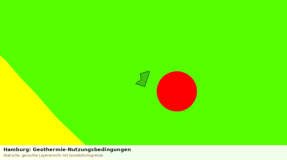 Statische Kartenansicht: Hamburg: Geothermie-Nutzungsbedingungen