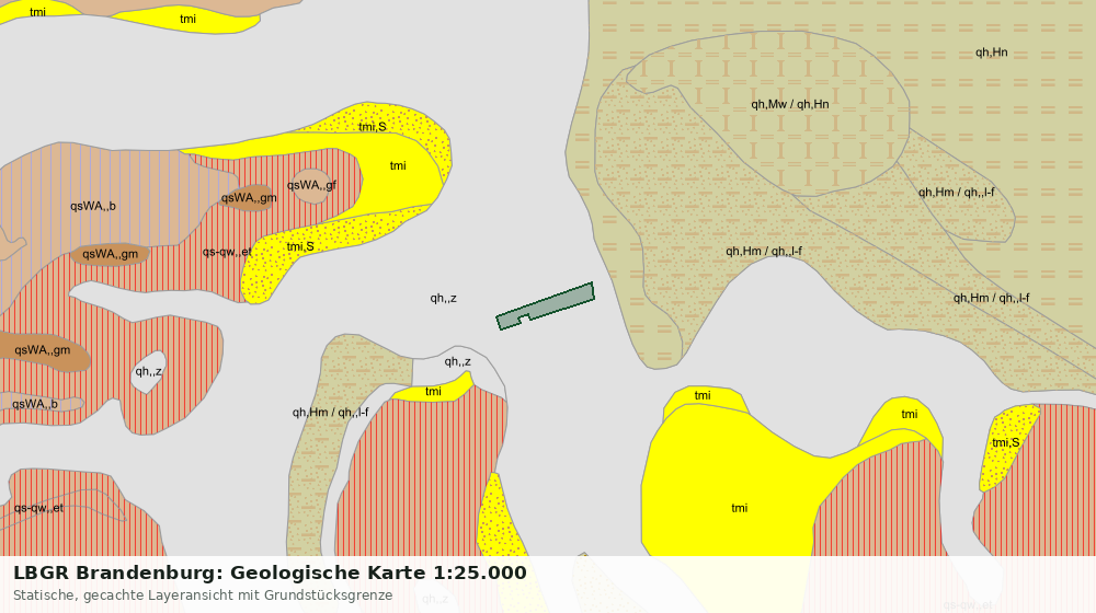 Statische Kartenansicht: LBGR Brandenburg: Geologische Karte 1:25.000