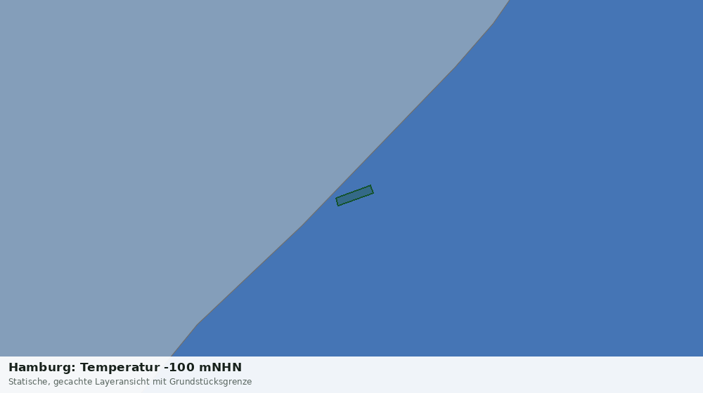 Statische Kartenansicht: Hamburg: Temperatur -100 mNHN