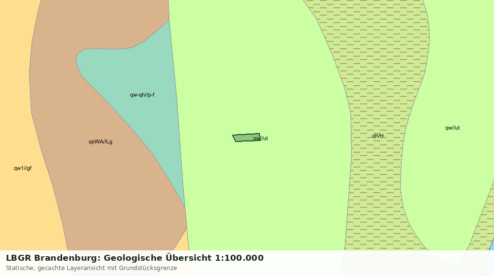 Statische Kartenansicht: LBGR Brandenburg: Geologische Übersicht 1:100.000