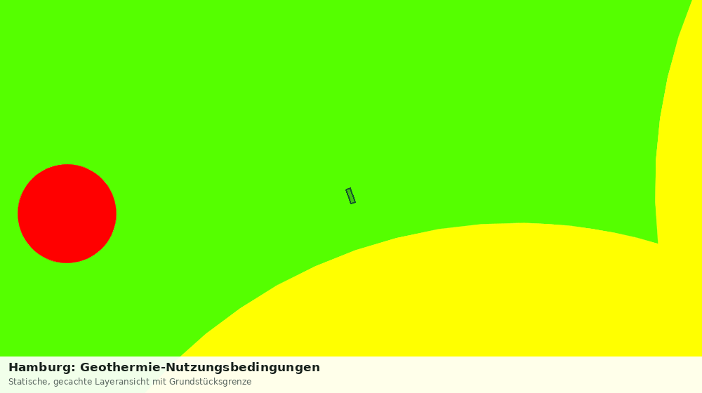 Statische Kartenansicht: Hamburg: Geothermie-Nutzungsbedingungen