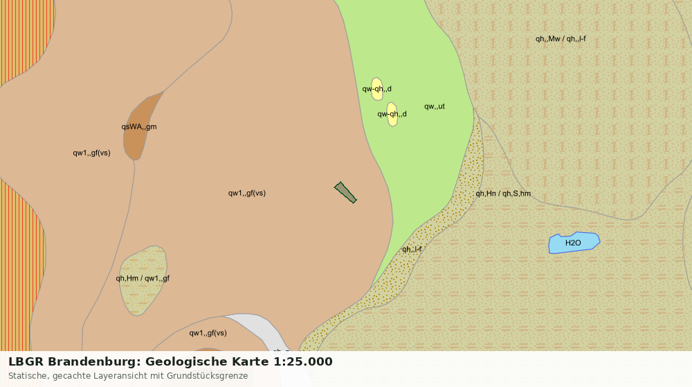 Statische Kartenansicht: LBGR Brandenburg: Geologische Karte 1:25.000