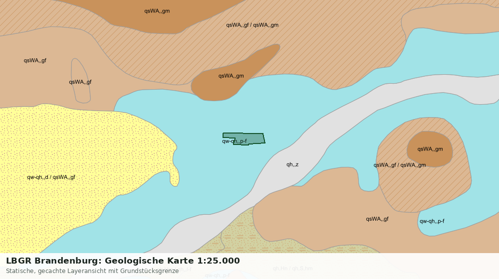 Statische Kartenansicht: LBGR Brandenburg: Geologische Karte 1:25.000