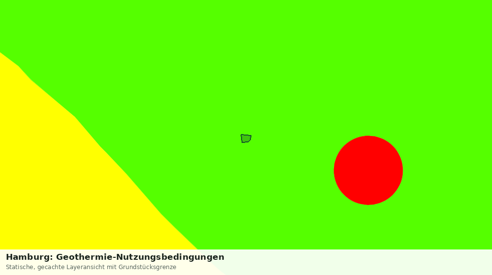 Statische Kartenansicht: Hamburg: Geothermie-Nutzungsbedingungen