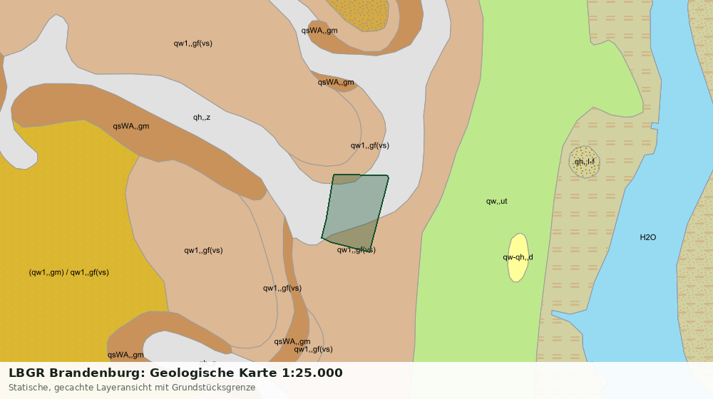 Statische Kartenansicht: LBGR Brandenburg: Geologische Karte 1:25.000