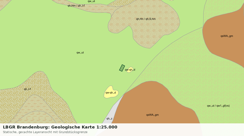 Statische Kartenansicht: LBGR Brandenburg: Geologische Karte 1:25.000