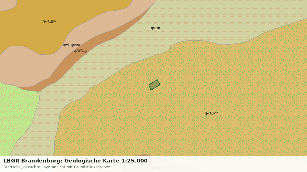 Statische Kartenansicht: LBGR Brandenburg: Geologische Karte 1:25.000