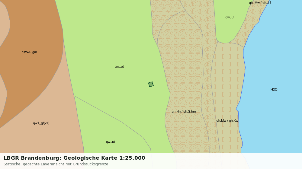 Statische Kartenansicht: LBGR Brandenburg: Geologische Karte 1:25.000