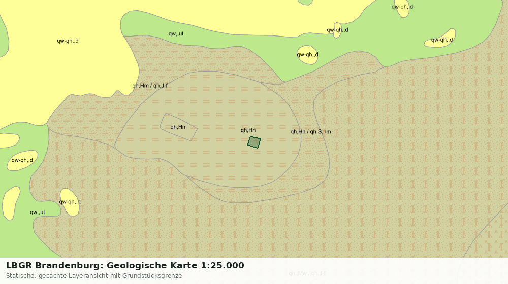 Statische Kartenansicht: LBGR Brandenburg: Geologische Karte 1:25.000