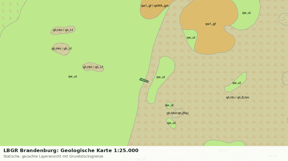 Statische Kartenansicht: LBGR Brandenburg: Geologische Karte 1:25.000