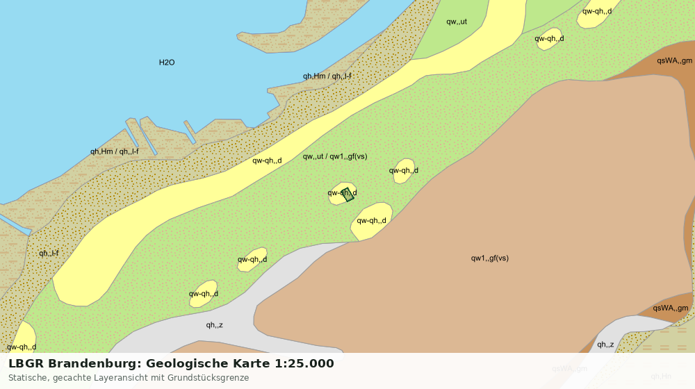 Statische Kartenansicht: LBGR Brandenburg: Geologische Karte 1:25.000