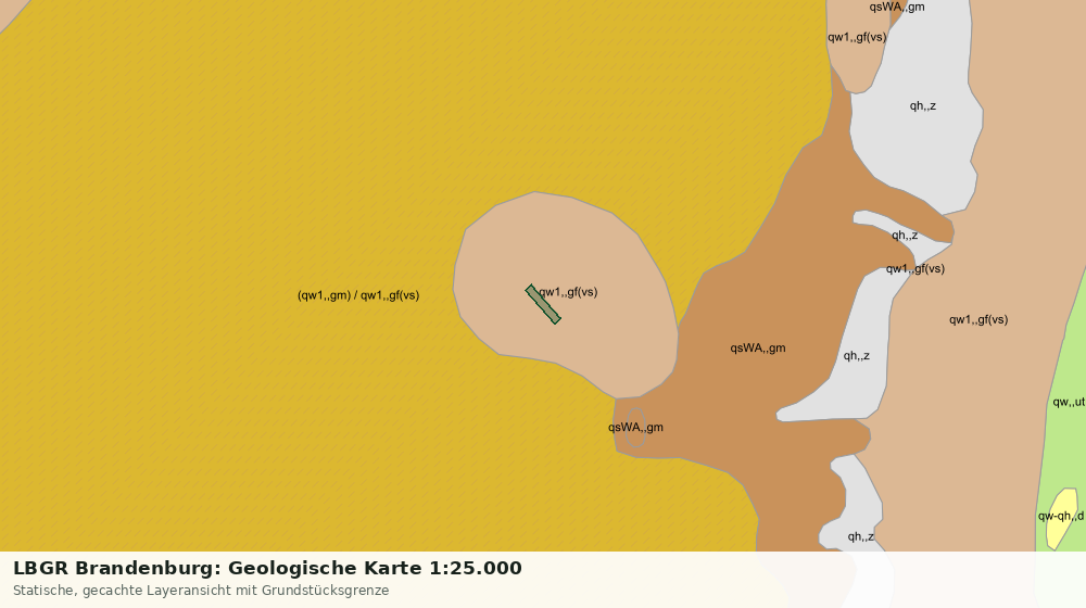 Statische Kartenansicht: LBGR Brandenburg: Geologische Karte 1:25.000