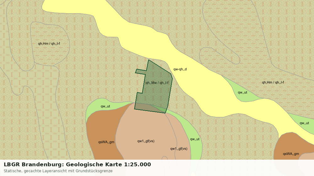 Statische Kartenansicht: LBGR Brandenburg: Geologische Karte 1:25.000