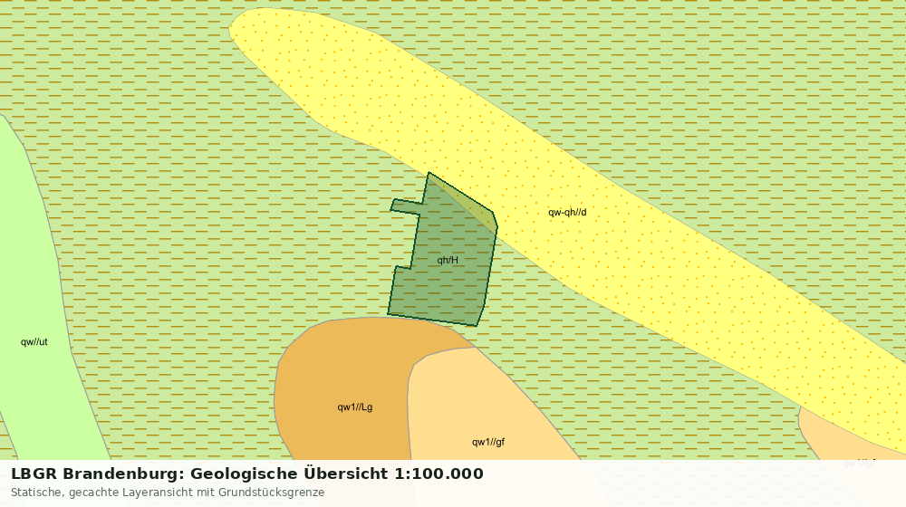 Statische Kartenansicht: LBGR Brandenburg: Geologische Übersicht 1:100.000