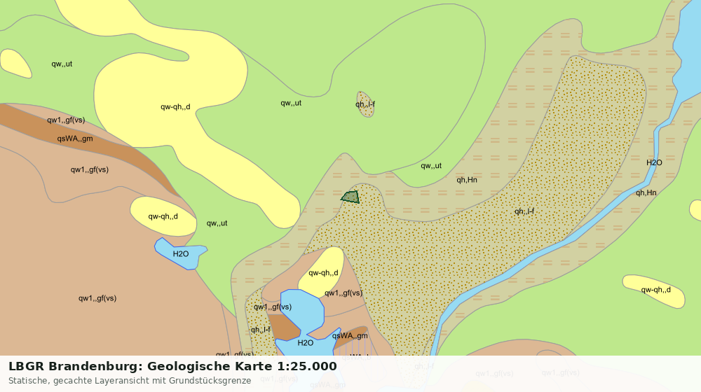 Statische Kartenansicht: LBGR Brandenburg: Geologische Karte 1:25.000