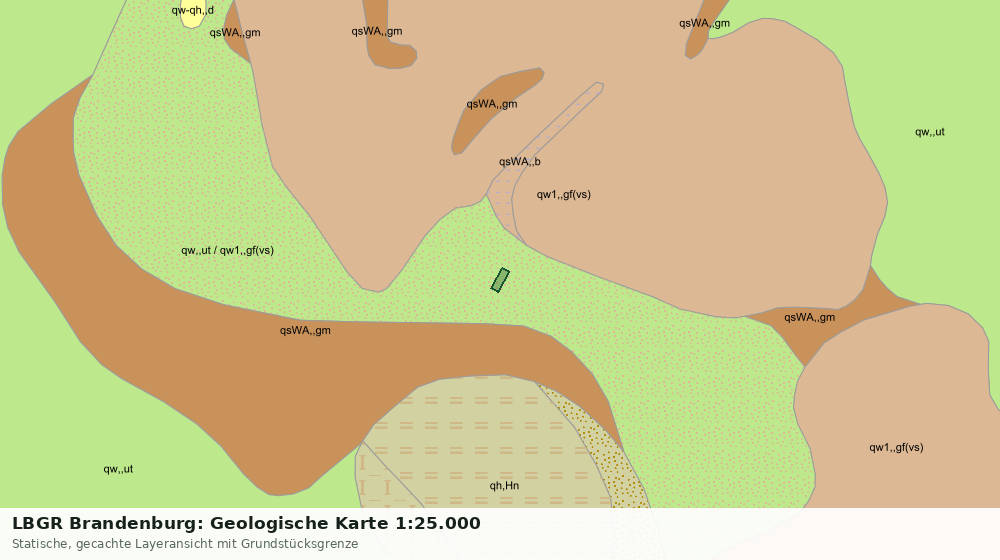 Statische Kartenansicht: LBGR Brandenburg: Geologische Karte 1:25.000