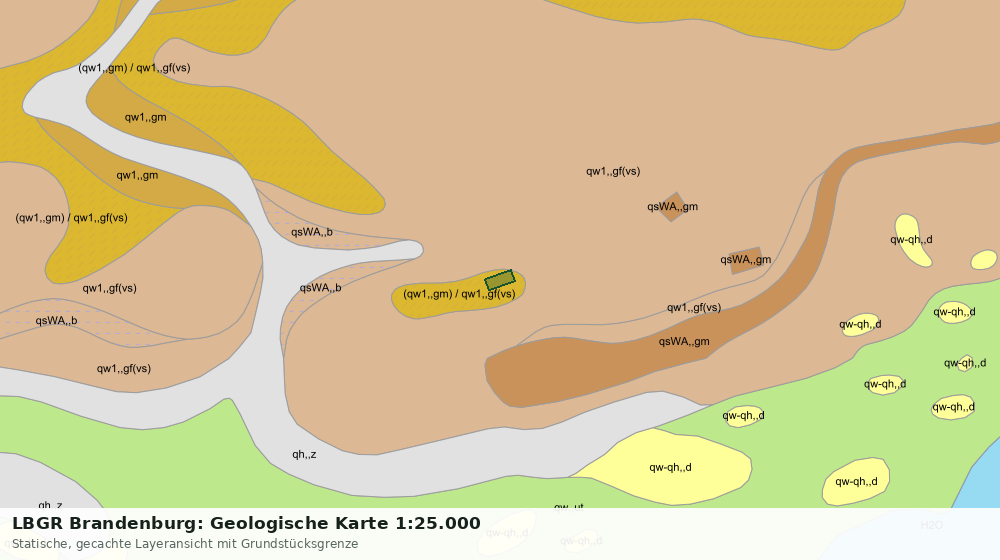 Statische Kartenansicht: LBGR Brandenburg: Geologische Karte 1:25.000