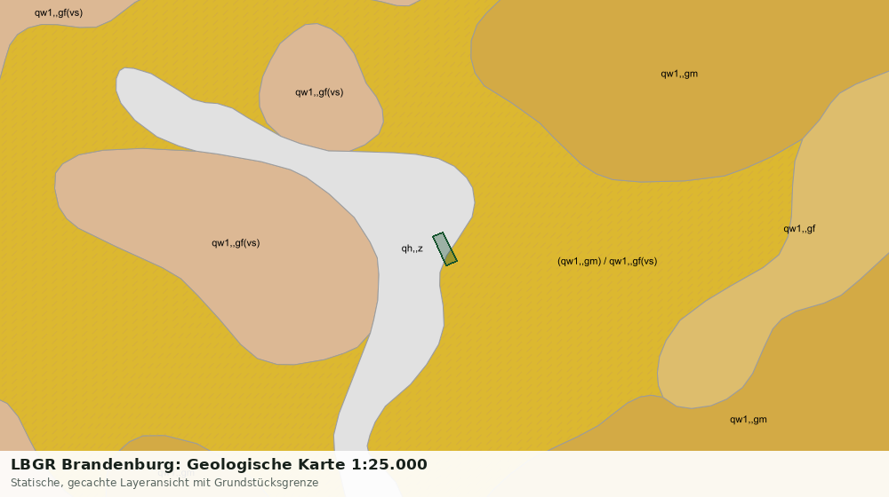 Statische Kartenansicht: LBGR Brandenburg: Geologische Karte 1:25.000