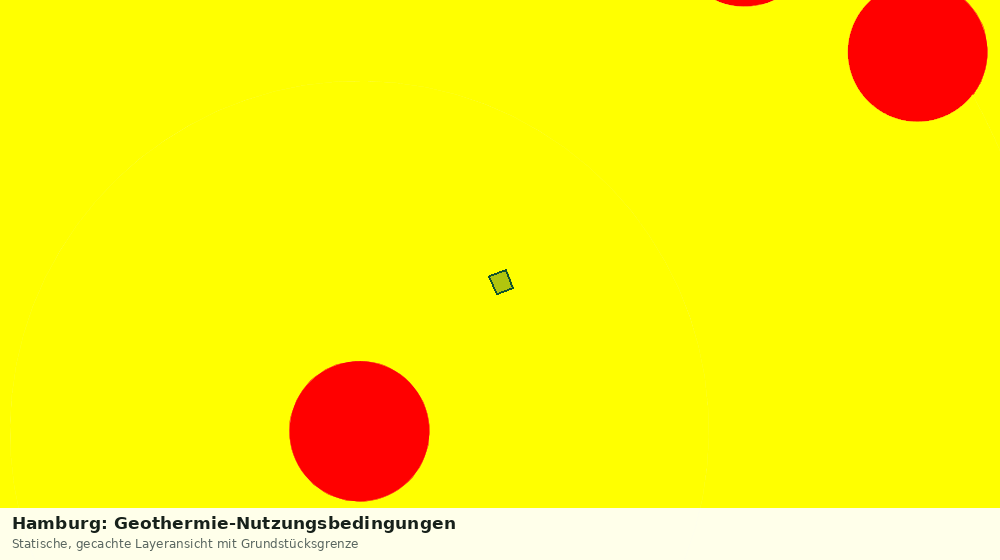 Statische Kartenansicht: Hamburg: Geothermie-Nutzungsbedingungen