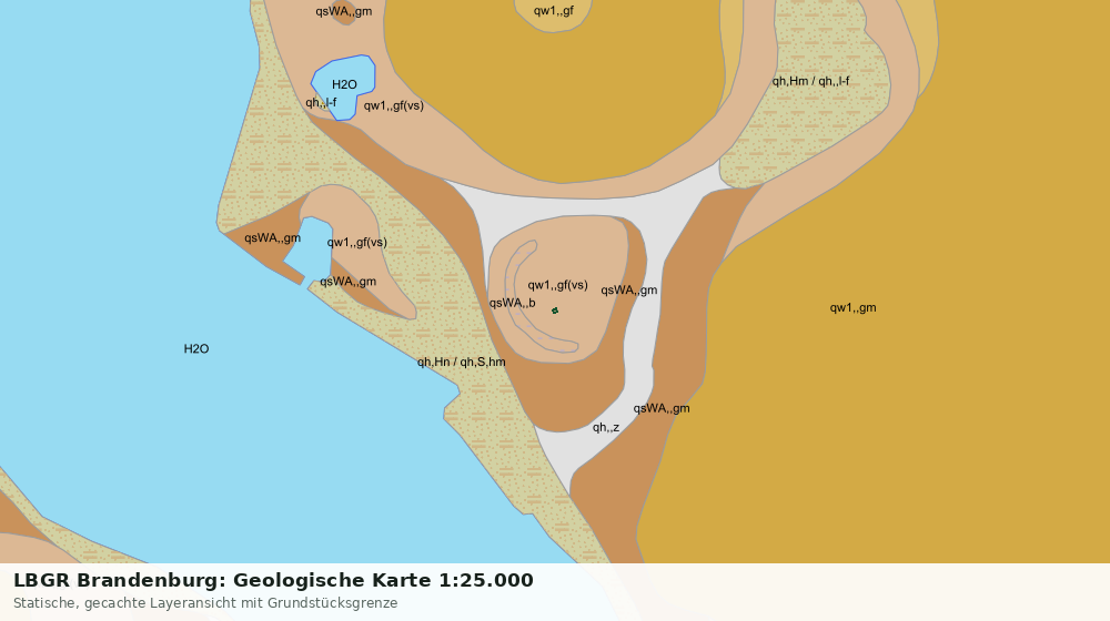 Statische Kartenansicht: LBGR Brandenburg: Geologische Karte 1:25.000