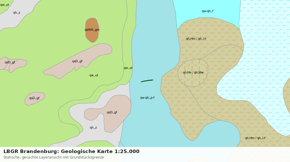Statische Kartenansicht: LBGR Brandenburg: Geologische Karte 1:25.000