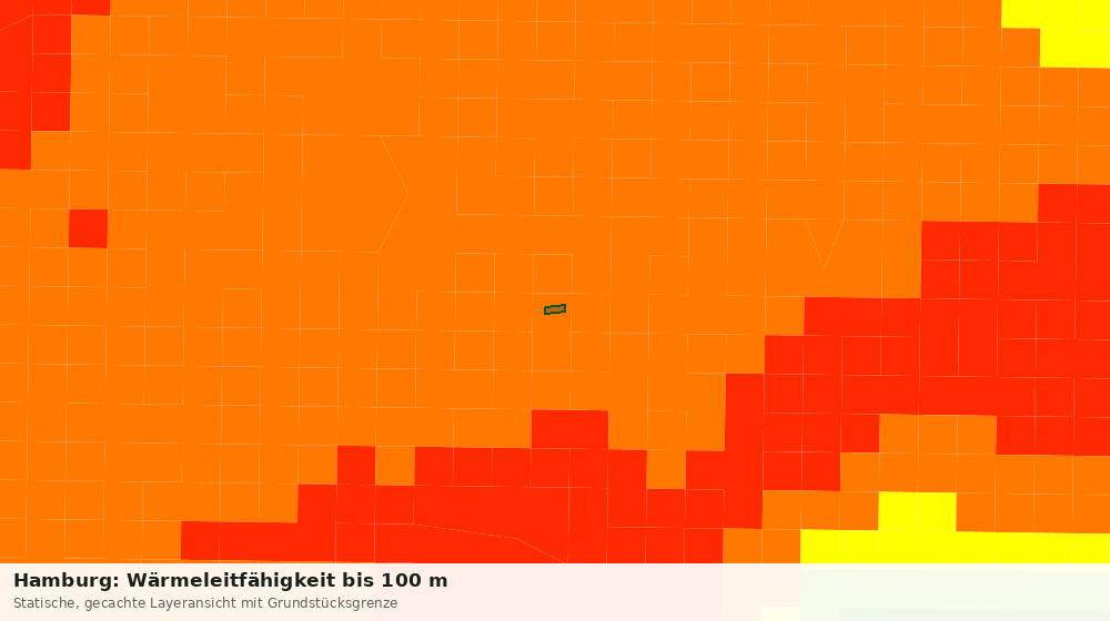 Statische Kartenansicht: Hamburg: Wärmeleitfähigkeit bis 100 m