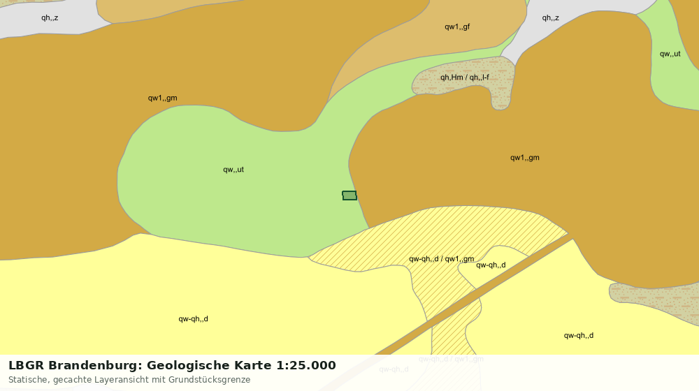 Statische Kartenansicht: LBGR Brandenburg: Geologische Karte 1:25.000