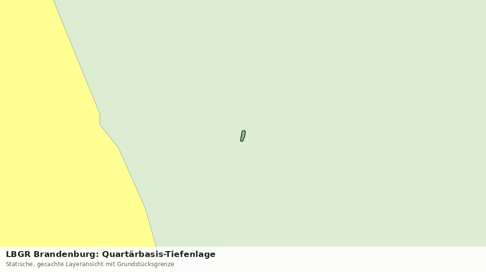 Statische Kartenansicht: LBGR Brandenburg: Quartärbasis-Tiefenlage