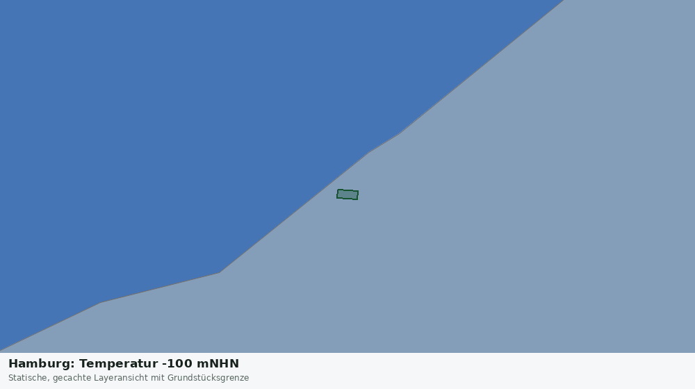 Statische Kartenansicht: Hamburg: Temperatur -100 mNHN