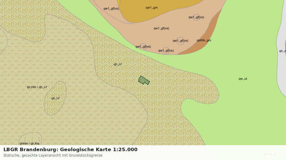 Statische Kartenansicht: LBGR Brandenburg: Geologische Karte 1:25.000