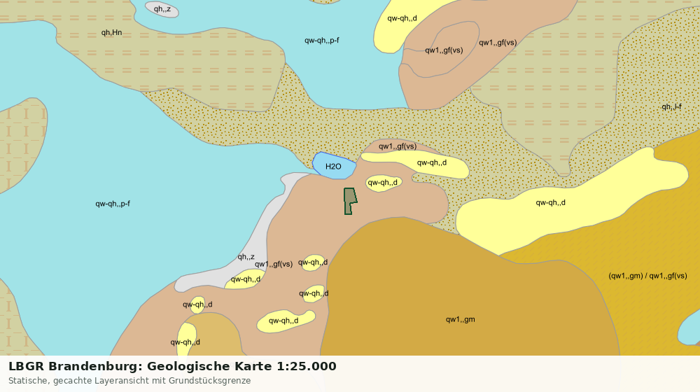 Statische Kartenansicht: LBGR Brandenburg: Geologische Karte 1:25.000