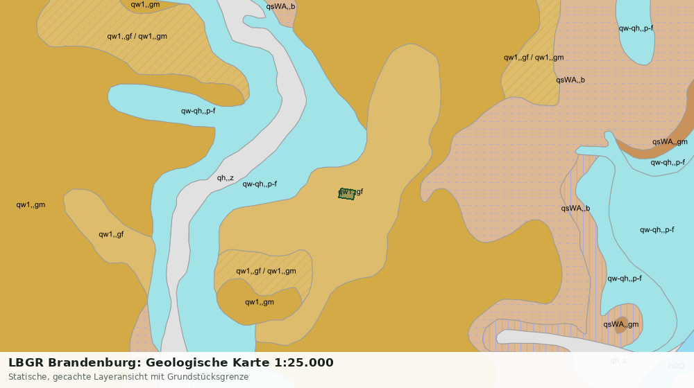 Statische Kartenansicht: LBGR Brandenburg: Geologische Karte 1:25.000