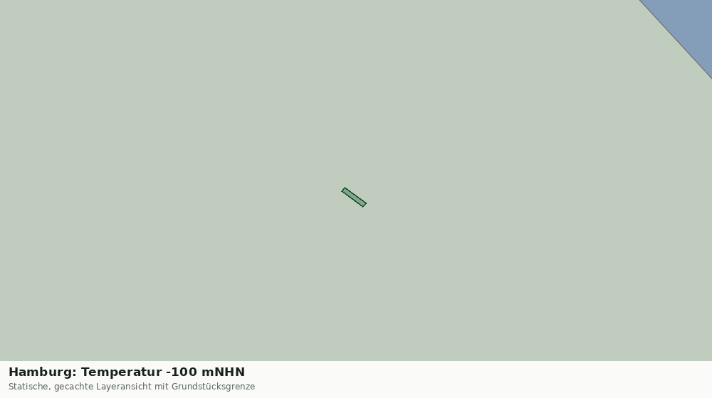 Statische Kartenansicht: Hamburg: Temperatur -100 mNHN