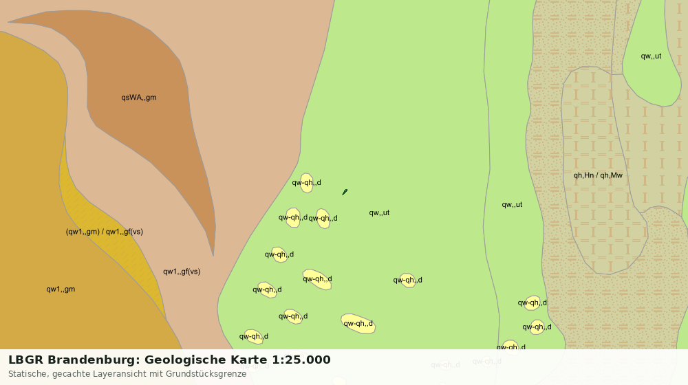 Statische Kartenansicht: LBGR Brandenburg: Geologische Karte 1:25.000