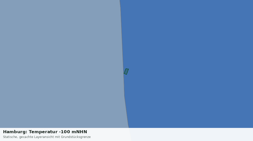 Statische Kartenansicht: Hamburg: Temperatur -100 mNHN