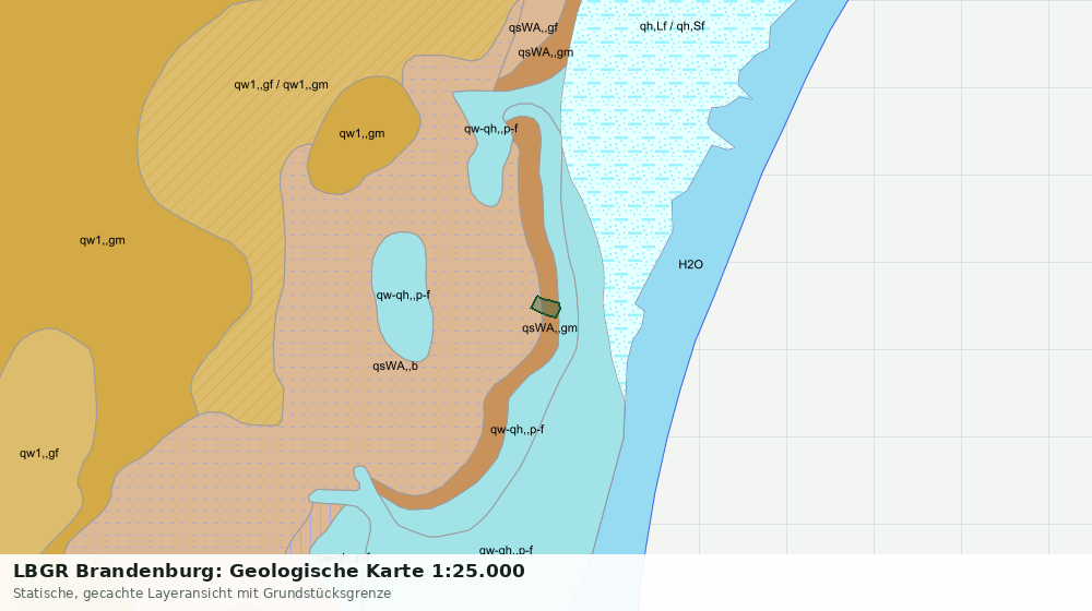 Statische Kartenansicht: LBGR Brandenburg: Geologische Karte 1:25.000