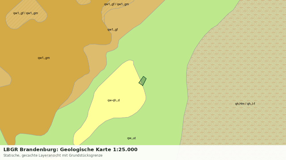 Statische Kartenansicht: LBGR Brandenburg: Geologische Karte 1:25.000