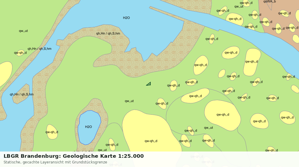 Statische Kartenansicht: LBGR Brandenburg: Geologische Karte 1:25.000
