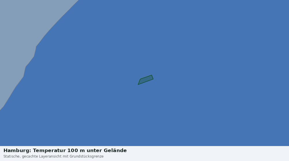 Statische Kartenansicht: Hamburg: Temperatur 100 m unter Gelände