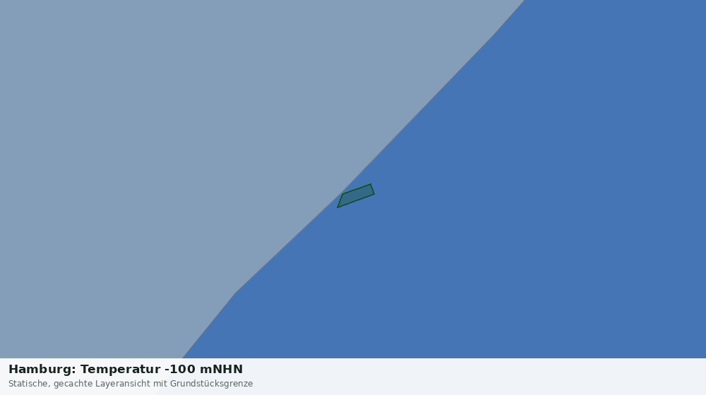 Statische Kartenansicht: Hamburg: Temperatur -100 mNHN