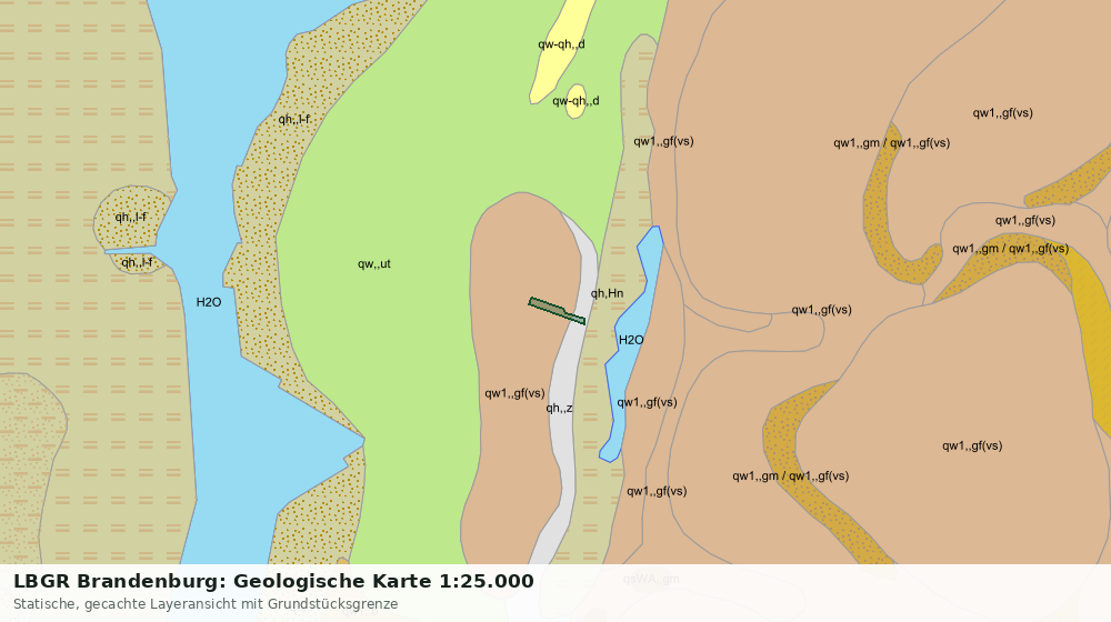 Statische Kartenansicht: LBGR Brandenburg: Geologische Karte 1:25.000