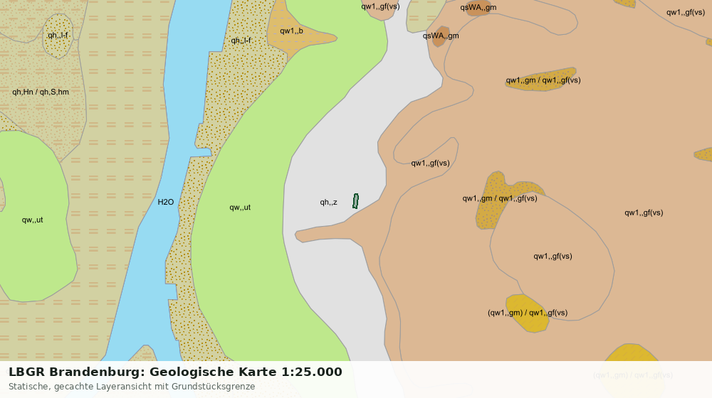 Statische Kartenansicht: LBGR Brandenburg: Geologische Karte 1:25.000