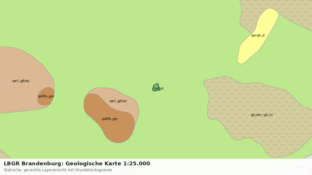 Statische Kartenansicht: LBGR Brandenburg: Geologische Karte 1:25.000
