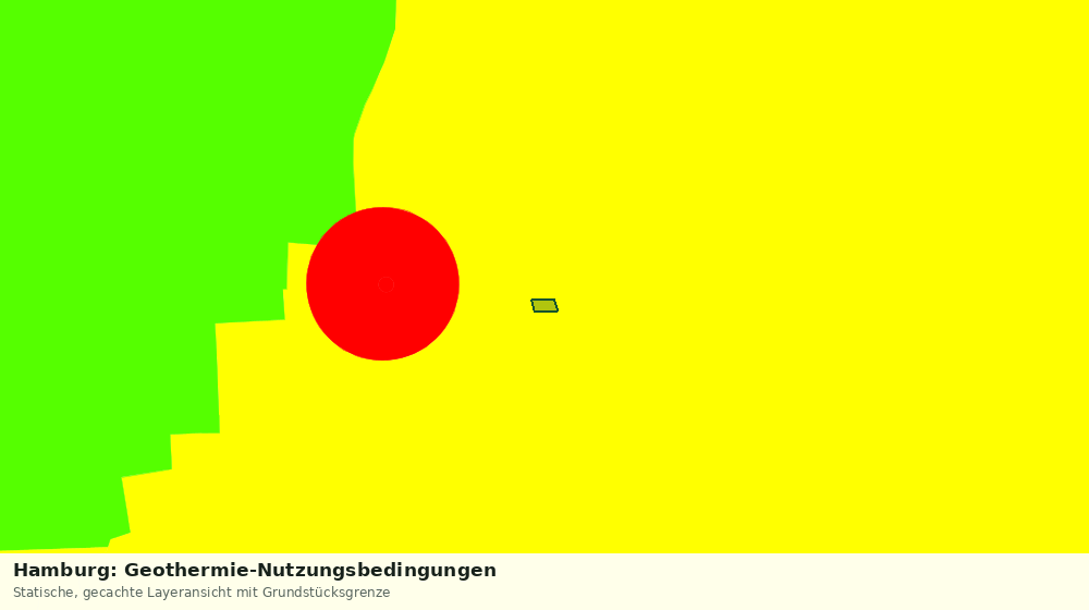 Statische Kartenansicht: Hamburg: Geothermie-Nutzungsbedingungen