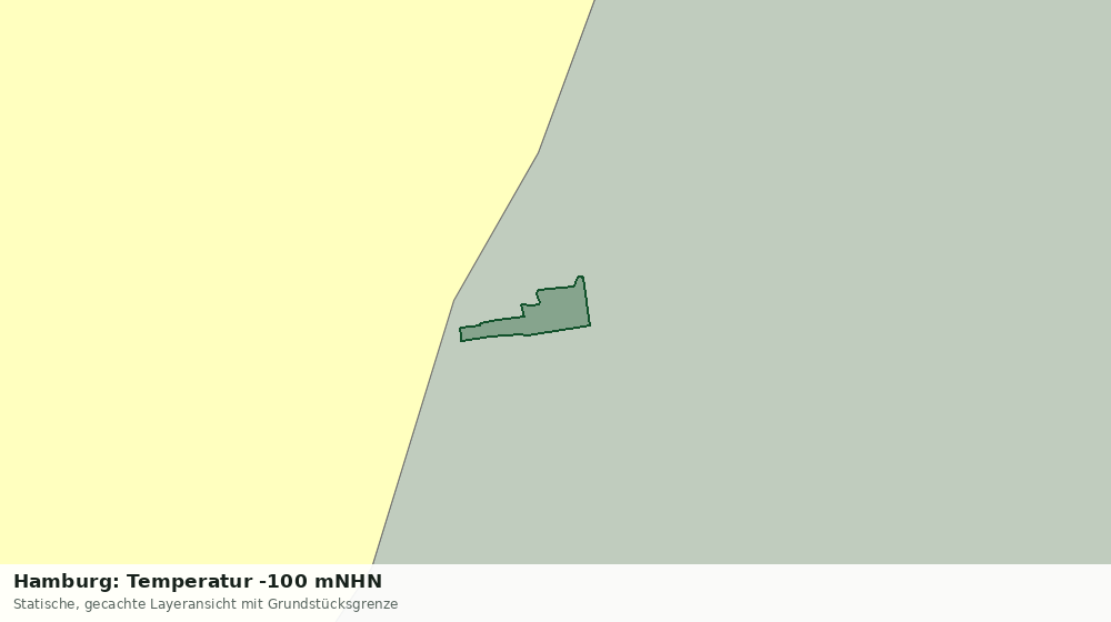Statische Kartenansicht: Hamburg: Temperatur -100 mNHN