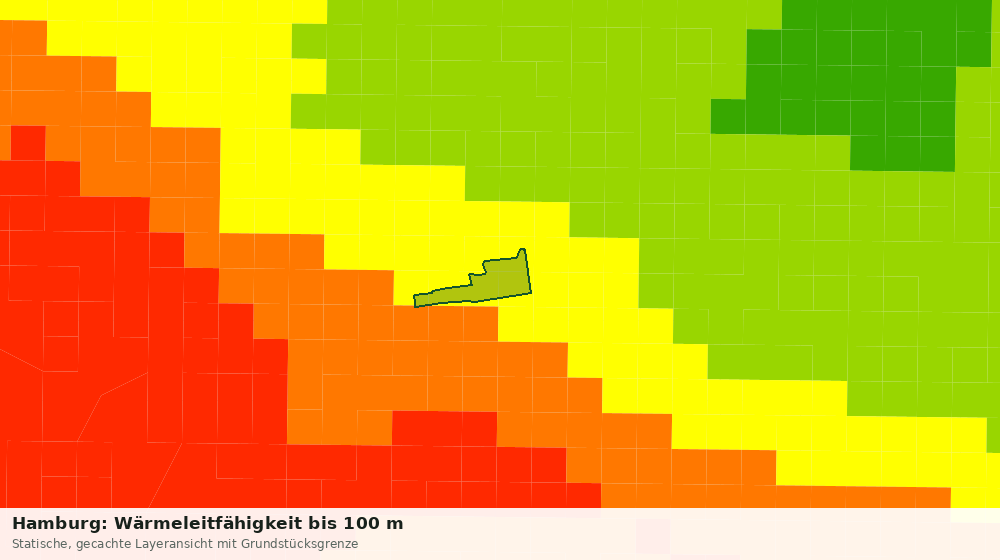 Statische Kartenansicht: Hamburg: Wärmeleitfähigkeit bis 100 m