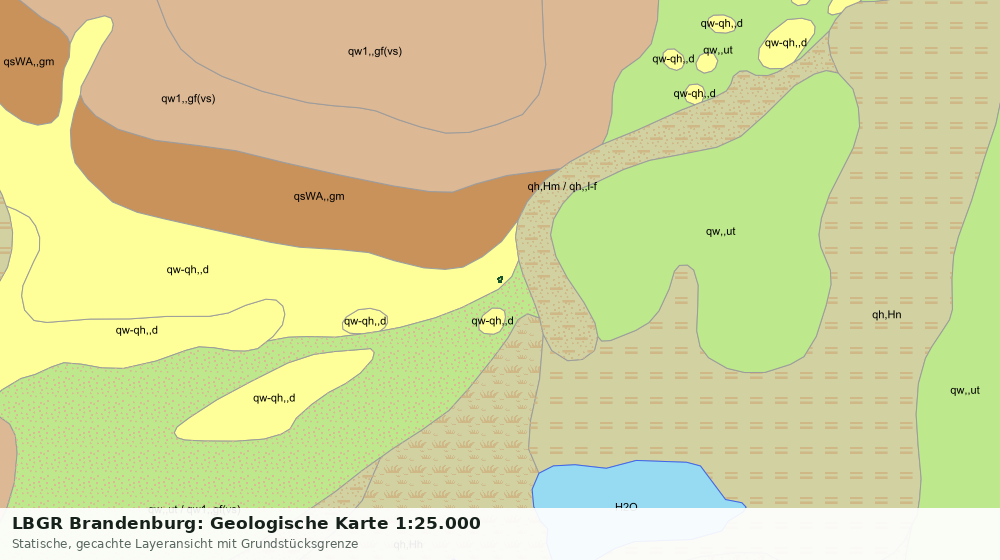 Statische Kartenansicht: LBGR Brandenburg: Geologische Karte 1:25.000