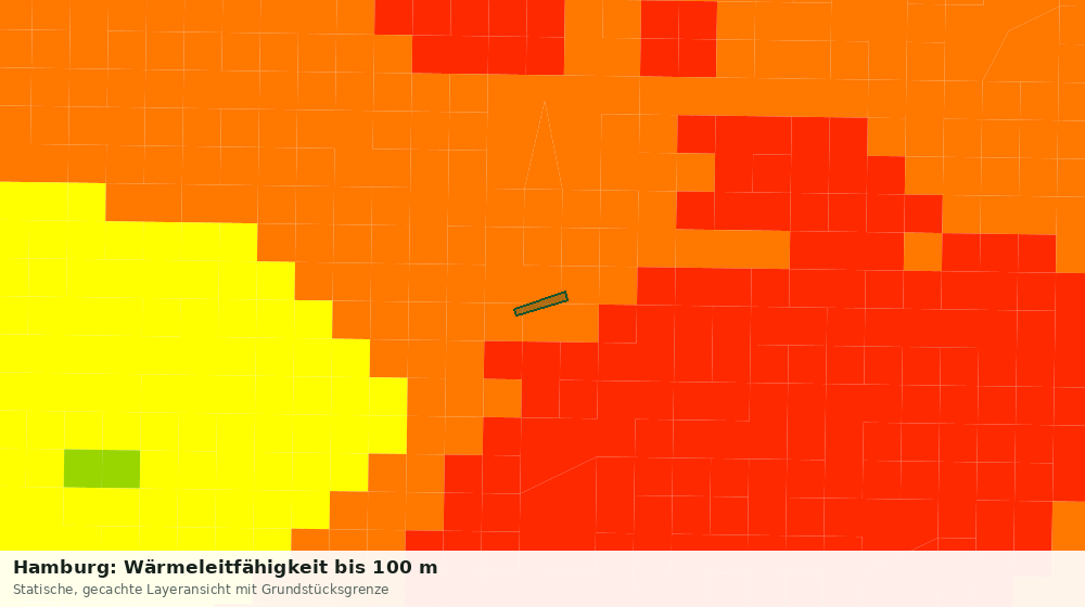 Statische Kartenansicht: Hamburg: Wärmeleitfähigkeit bis 100 m