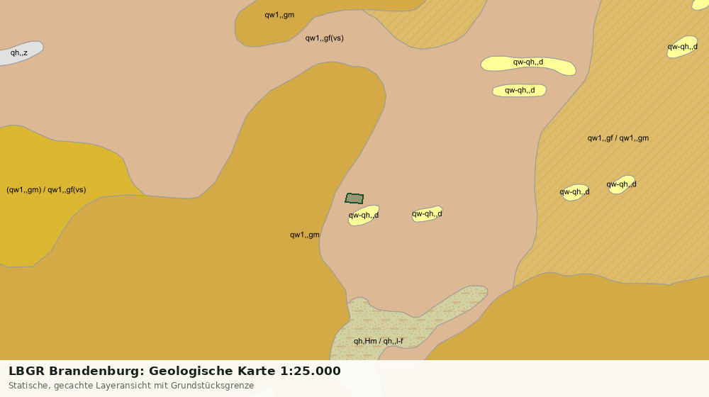 Statische Kartenansicht: LBGR Brandenburg: Geologische Karte 1:25.000