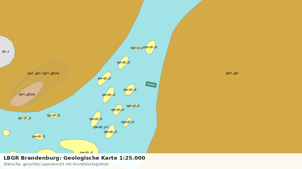 Statische Kartenansicht: LBGR Brandenburg: Geologische Karte 1:25.000